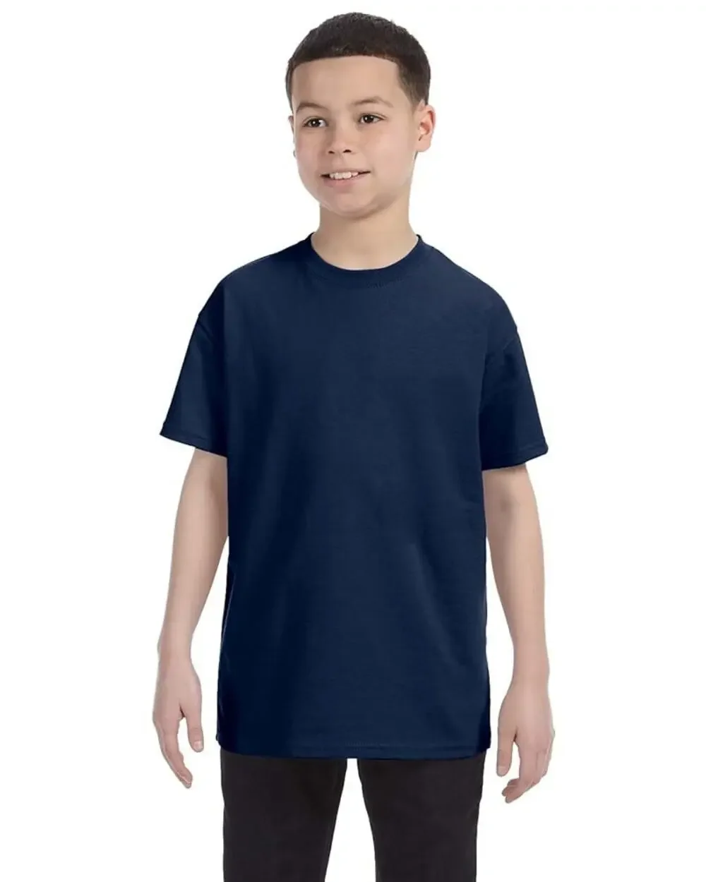 Fruit of the Loom Navy Blue Short Sleeve T-Shirt Kids Youth Size Small 6/7